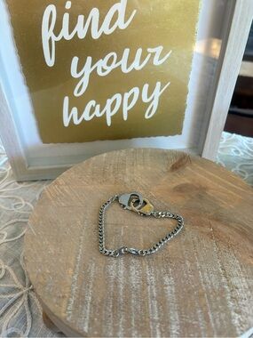 Gunmetal Handcuff Link Chain Bracelet | Edgy Statement Jewelry